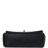 Chanel Mini Rectangular Flap Black Lambskin Light Gold Hardware