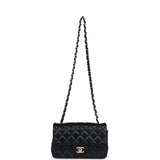 Chanel Mini Rectangular Flap Black Lambskin Light Gold Hardware