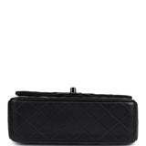 Chanel Mini Rectangular Top Handle Flap Bag So Black Lambskin Black Hardware