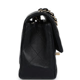 Chanel Mini Classic Rectangular Flap Bag Black Lambskin Light Gold Hardware