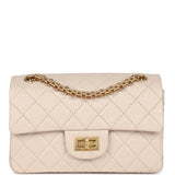 Chanel Mini Reissue 224 2.55 Flap Bag Beige Aged Calfskin Antique Gold Hardware