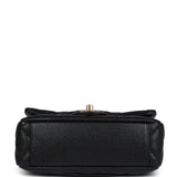 Chanel Mini Rectangular Flap Bag Black Shiny Caviar Gold Hardware