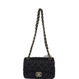 Chanel Mini Rectangular Flap Bag Black Shiny Caviar Gold Hardware