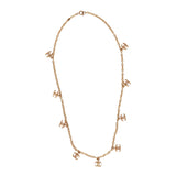 Chanel Vintage 24K Gold Plated Multi Charm CC Logo Necklace