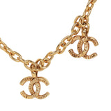 Chanel Vintage 24K Gold Plated Multi Charm CC Logo Necklace