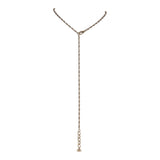 Chanel Large Logo Pearl and Light Gold Metal Pendant Necklace