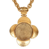 Chanel Vintage 24K Gold Plated Grapevine Mirror Pendant Necklace