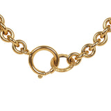 Chanel Vintage 24K Gold Plated Gold CC Heart Pendant Necklace