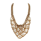 Chanel Layered Pearl Cluster Necklace Gold Hardware