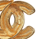 Chanel Vintage 24K Gold Plated Large CC Quilted Pendant Necklace