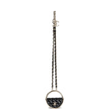 Chanel Hula Hoop Hula Hoop Charm Necklace Black Enamel/Light Gold Tone Hardware