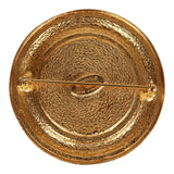 Chanel Vintage Rue Cambon Brooch Gold Metal