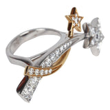Chanel Etoile Filante Ring 18k White and Yellow Gold with Diamonds