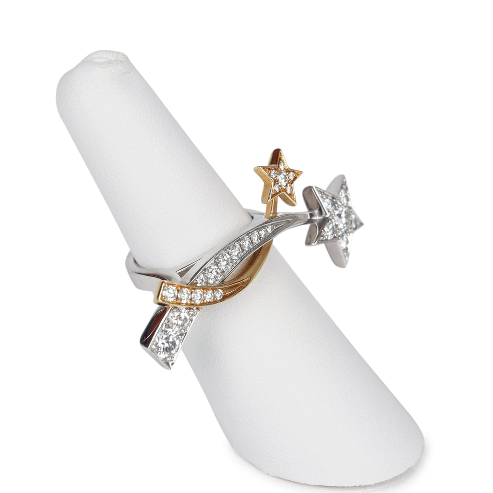 Chanel Etoile Filante Ring 18k White and Yellow Gold with Diamonds