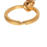 Chanel Vintage 24K Gold Plated Paris Circle Keychain
