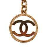 Chanel Vintage 24K Gold Plated CC in Circle Keychain