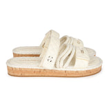 Chanel Rope Sandals White Lambskin Gold Hardware  41 EU