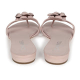 Chanel Pink Camellia Lambskin Sandals 39 EU