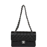 Chanel Small Classic Double Flap Black Caviar Silver Hardware