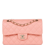 PAYMENT 1 OF 2 Chanel Small Classic Double Flap Pink Lambskin Light Gold Hardware