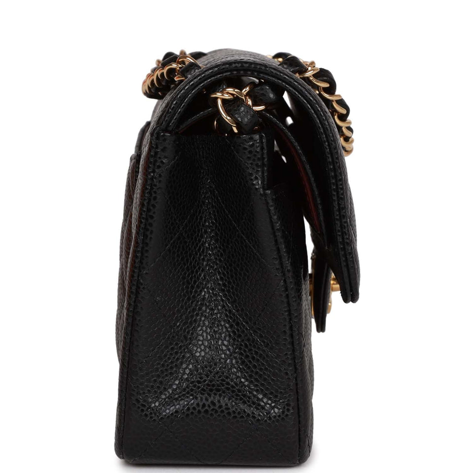 Chanel Small Classic Double Flap Black Caviar Gold Hardware
