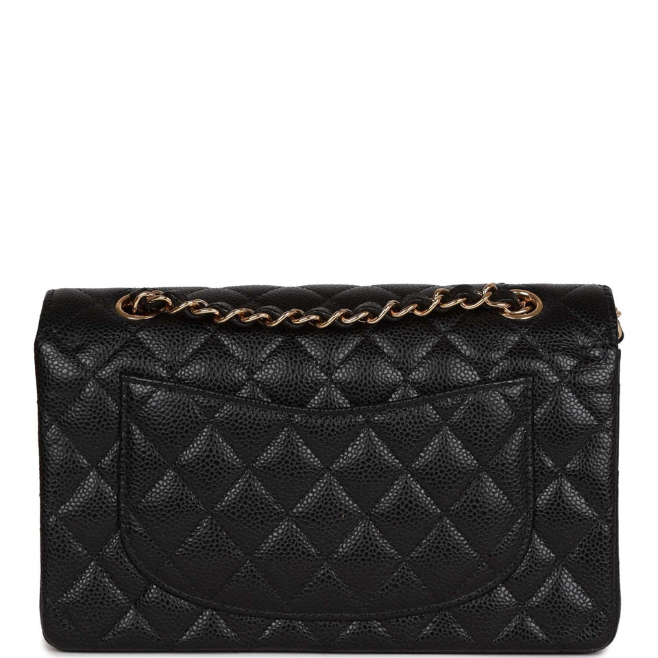 Chanel Small Classic Double Flap Black Caviar Gold Hardware