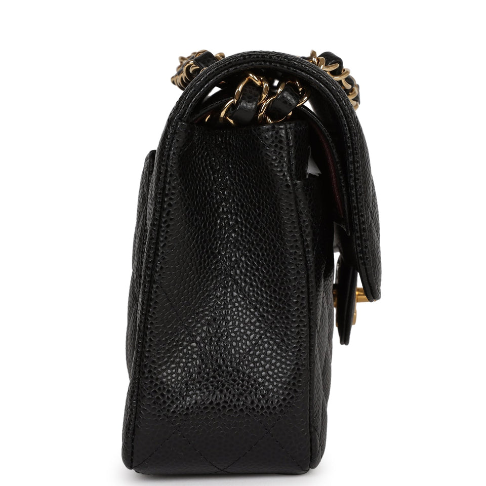 Chanel Small Classic Double Flap Black Caviar Gold Hardware