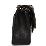 Chanel Small Classic Double Flap Black Caviar Gold Hardware