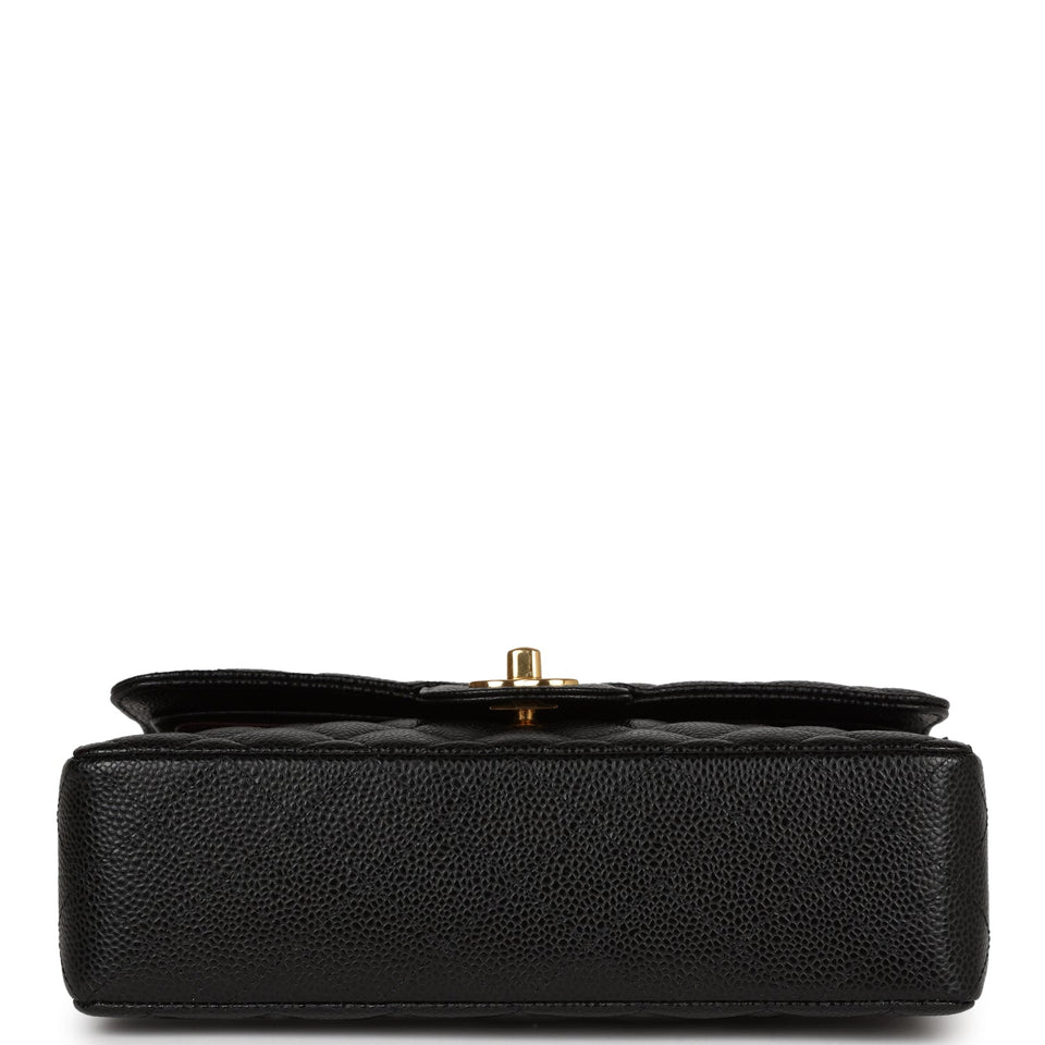 Chanel Small Classic Double Flap Black Caviar Gold Hardware