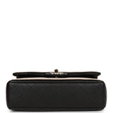 Chanel Small Classic Flap Black and Beige Lambskin Light Gold Hardware