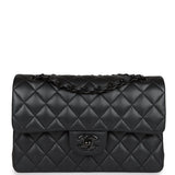 Chanel Small Classic Double Flap Bag SO Black Iridescent Lambskin Black Hardware