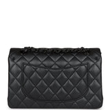 Chanel Small Classic Double Flap Bag SO Black Iridescent Lambskin Black Hardware