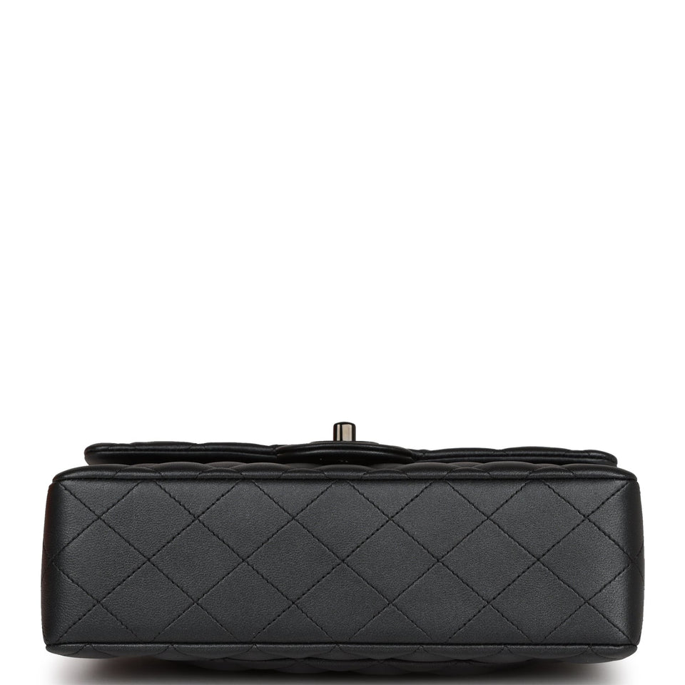 Chanel Small Classic Double Flap Bag SO Black Iridescent Lambskin Black Hardware