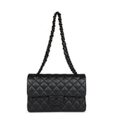 Chanel Small Classic Double Flap Bag SO Black Iridescent Lambskin Black Hardware