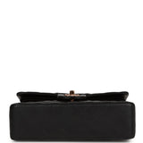 Chanel Small Classic Double Flap Bag Black Lambskin Rose Gold Hardware