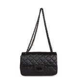 Chanel Mini Reissue 224 2.55 Flap So Black Aged Calfskin Black Hardware