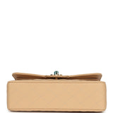 Chanel Small Classic Double Flap Bag Beige Caviar Gold Hardware