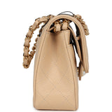 Chanel Small Classic Double Flap Bag Beige Caviar Gold Hardware