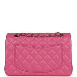 Chanel Small Classic Double Flap Dark Pink Caviar Light Gold Hardware