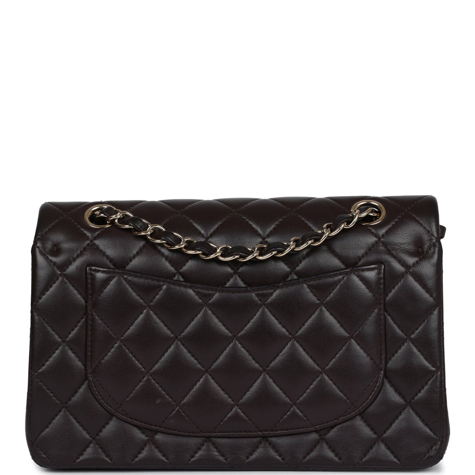 Chanel Small Classic Double Flap Bag Brown Lambskin Light Gold Hardware