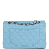 Chanel Small Classic Double Flap Bag Light Blue Caviar Gold Hardware