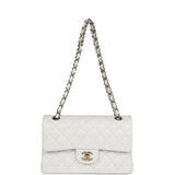 Chanel Small Classic Double Flap White Caviar Light Gold Hardware
