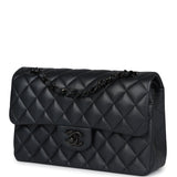 Chanel Small Classic Double Flap Bag SO Black Iridescent Lambskin Black Hardware