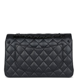 Chanel Small Classic Double Flap Bag SO Black Iridescent Lambskin Black Hardware