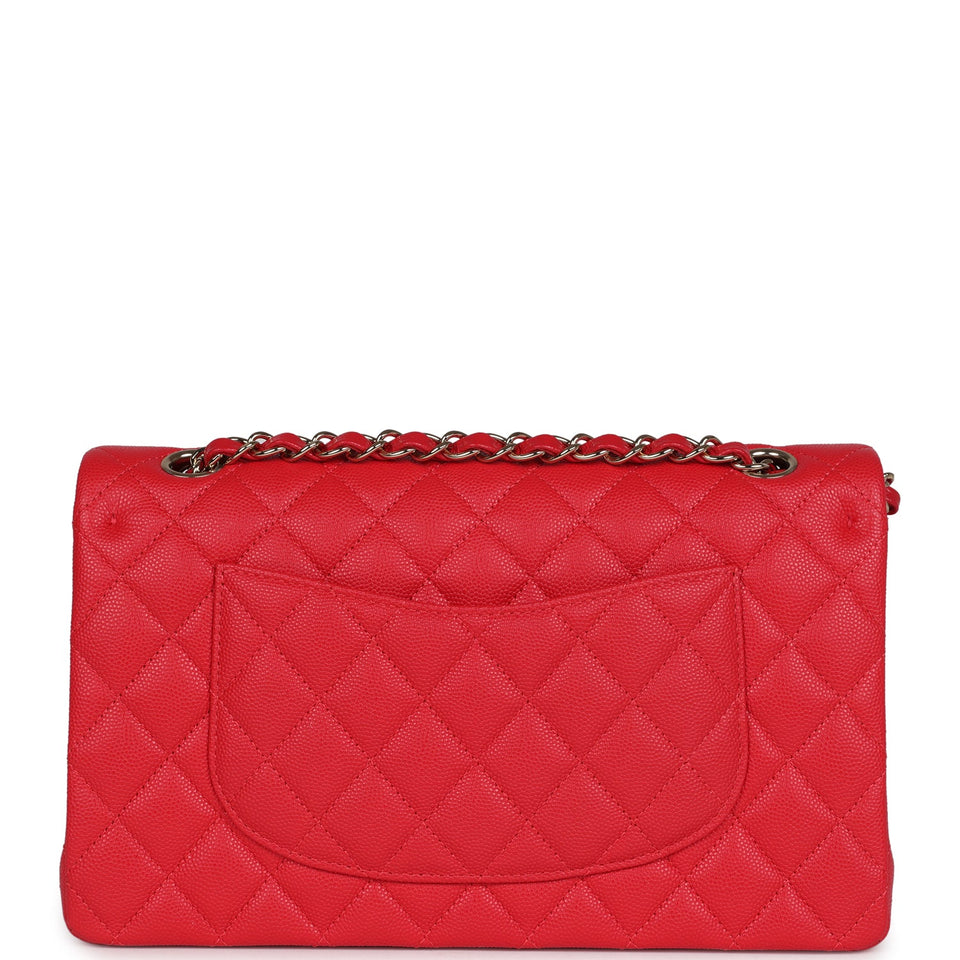 Chanel Small Classic Double Flap Red Caviar Light Gold Hardware