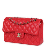 Chanel Small Classic Double Flap Bag Red Shiny Caviar Light Gold Hardware