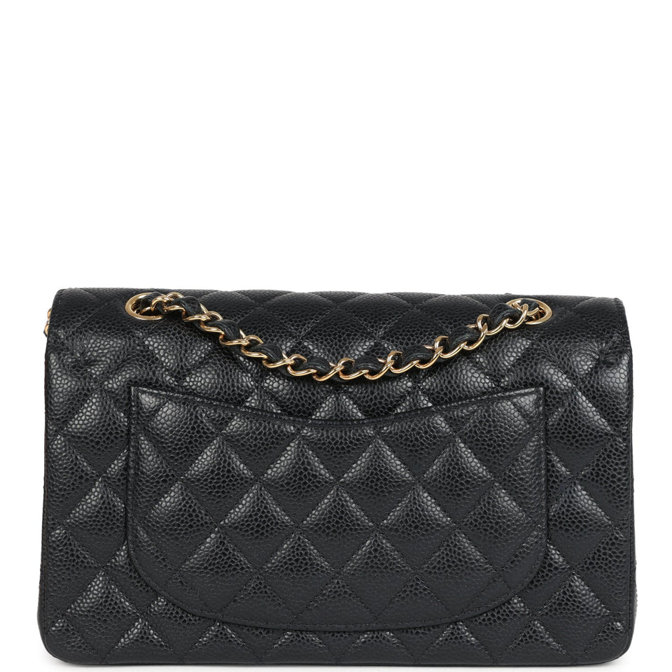 Chanel Small Classic Double Flap Bag Black Caviar Gold Hardware