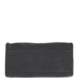 Chanel Medium Deauville Shopping Tote Dark Grey Denim Silver Hardware
