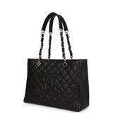 Chanel Grand Shopping Tote GST Black Caviar Silver Hardware