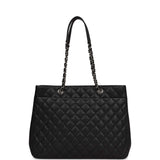 Chanel Timeless Tote Bag Black Caviar Silver Hardware